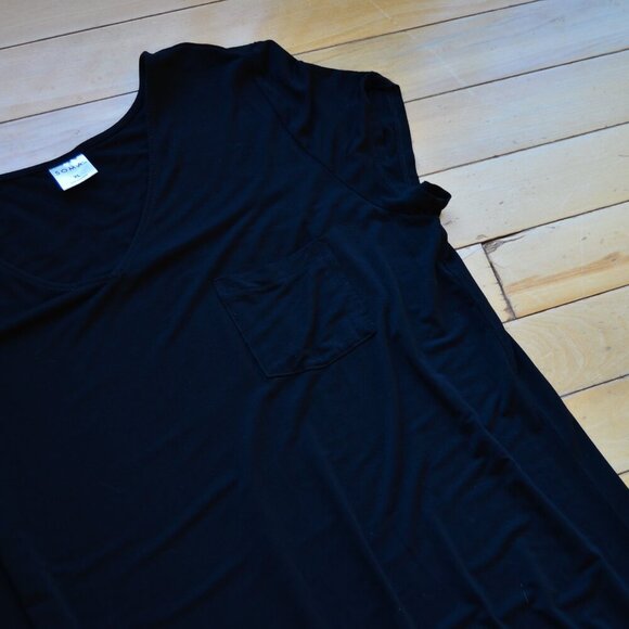 soma v neck modal jersey knit maxi dress size XL black - Picture 3 of 7